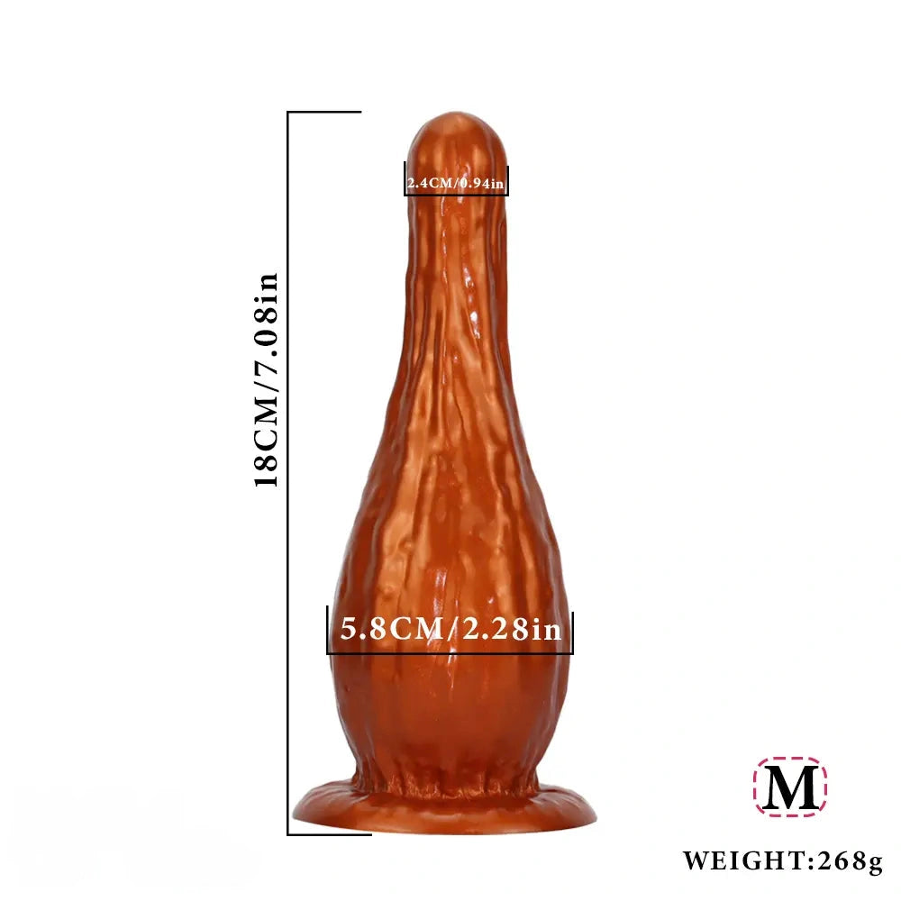 5.31in 7.08in 9.05in Fantasy Silicone Dildo Vase Shape Insertion Masturbator
