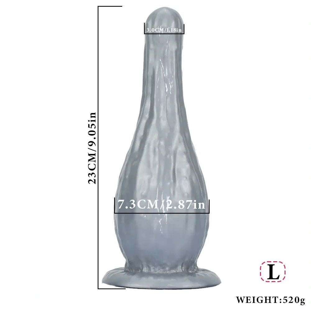 5.31in 7.08in 9.05in Fantasy Silicone Dildo Vase Shape Insertion Masturbator