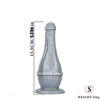 5.31in 7.08in 9.05in Fantasy Silicone Dildo Vase Shape Insertion Masturbator
