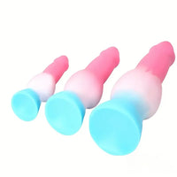5.31in 7.09in 8.66in Fantasy Animal Dog Cock knot Silicone Thick Soft Dildo