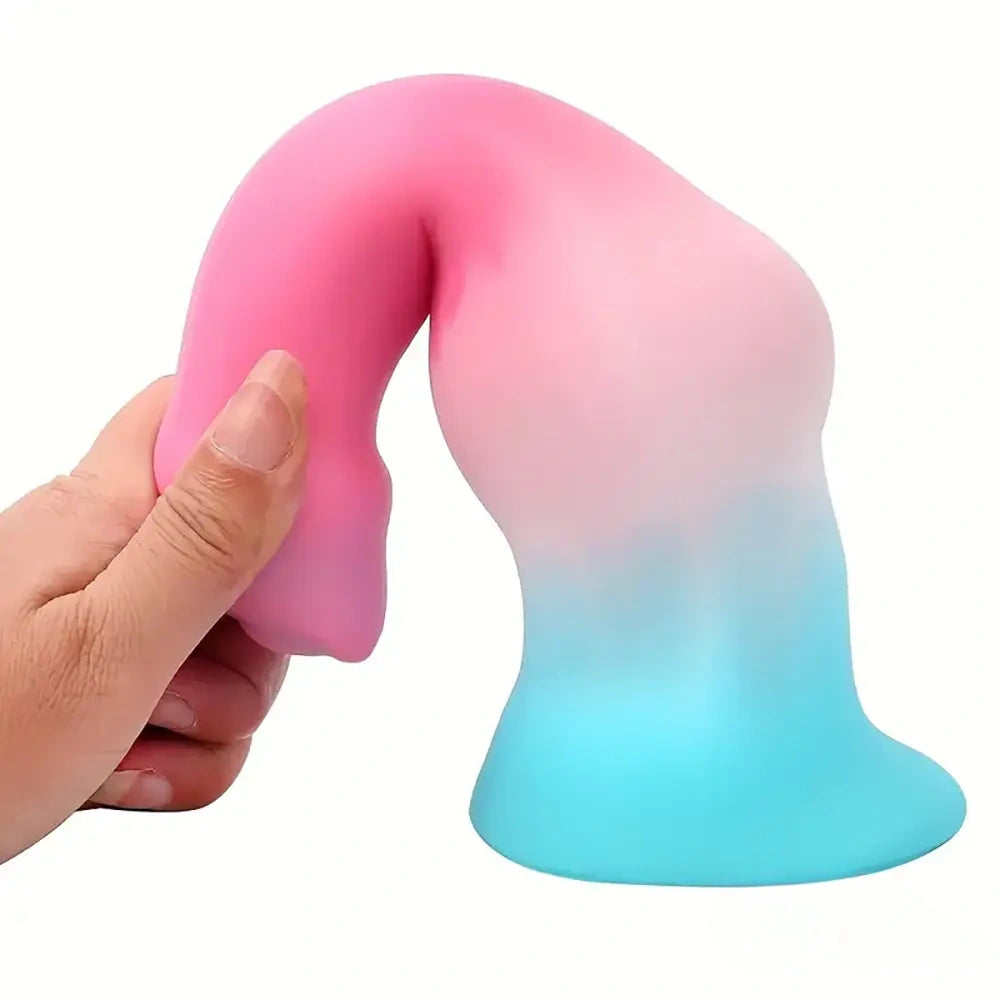 5.31in 7.09in 8.66in Fantasy Animal Dog Cock knot Silicone Thick Soft Dildo