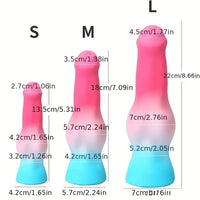 5.31in 7.09in 8.66in Fantasy Animal Dog Cock knot Silicone Thick Soft Dildo