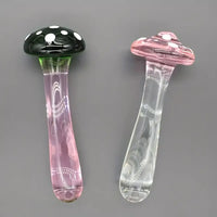 5.31in Crystal Mushroom Penis Glass Anal Small Dildo Masturbation Toy