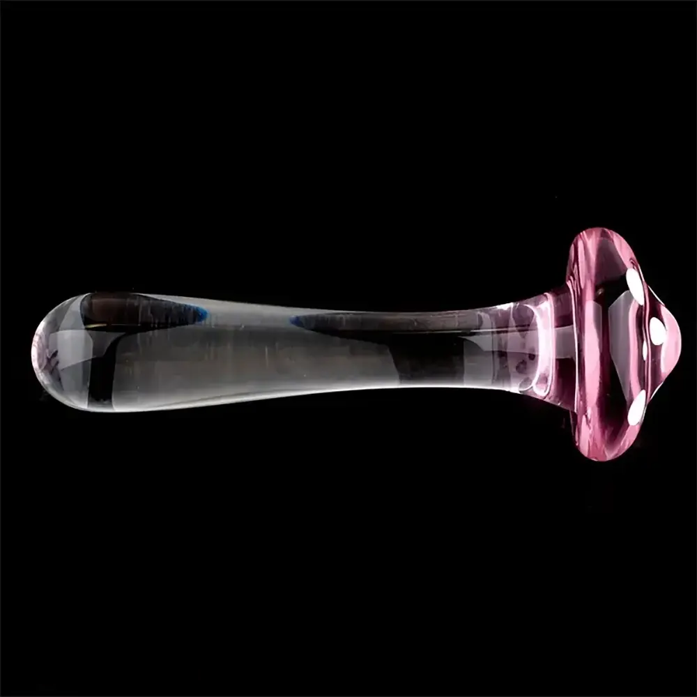5.31in Crystal Mushroom Penis Glass Anal Small Dildo Masturbation Toy