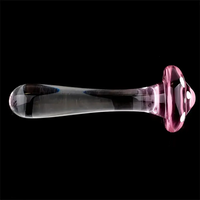 5.31in Crystal Mushroom Penis Glass Anal Small Dildo Masturbation Toy