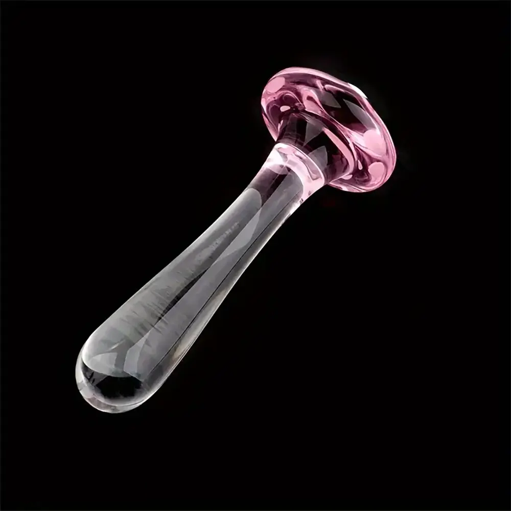 5.31in Crystal Mushroom Penis Glass Anal Small Dildo Masturbation Toy