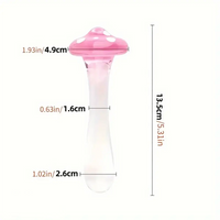 5.31in Crystal Mushroom Penis Glass Anal Small Dildo Masturbation Toy