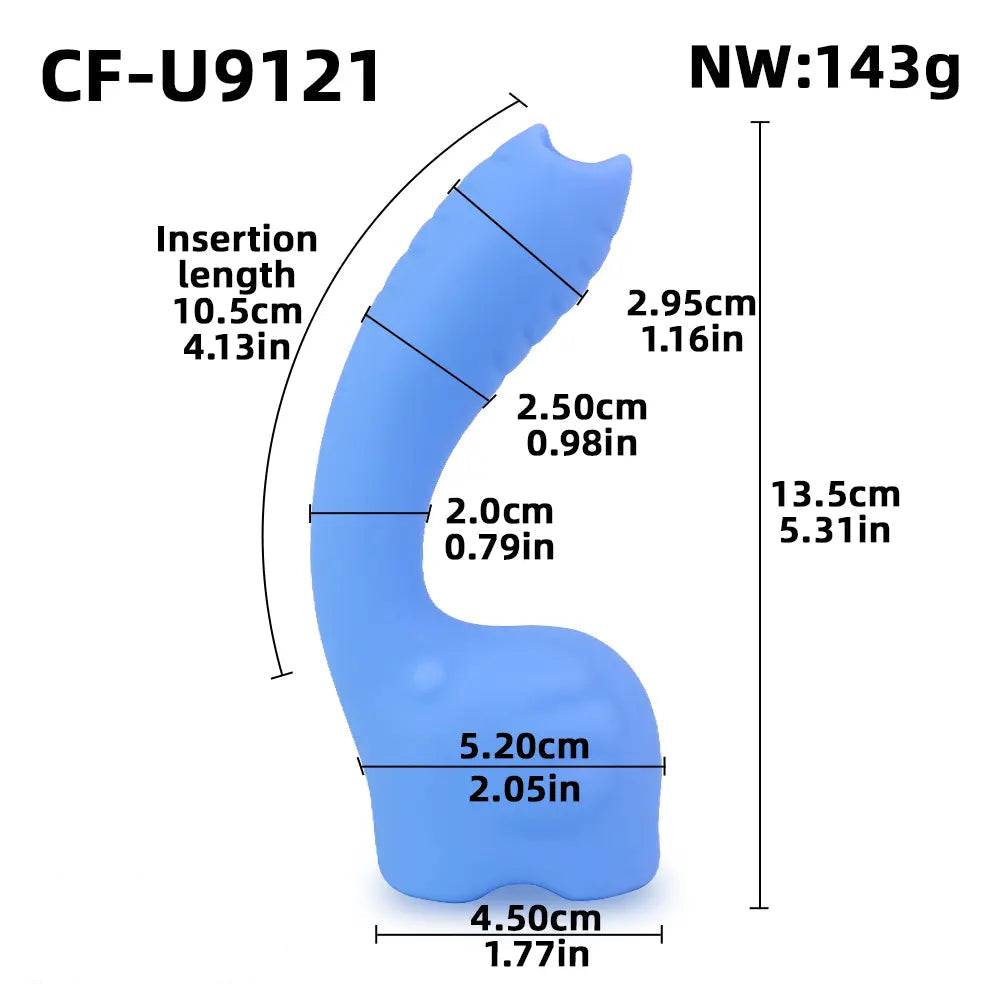 5.31in Cute Private Pet Vibe Bendable Elephant Trunk Auto Vibrating Dildo