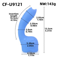 5.31in Cute Private Pet Vibe Bendable Elephant Trunk Auto Vibrating Dildo