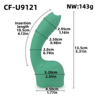 5.31in Cute Private Pet Vibe Bendable Elephant Trunk Auto Vibrating Dildo