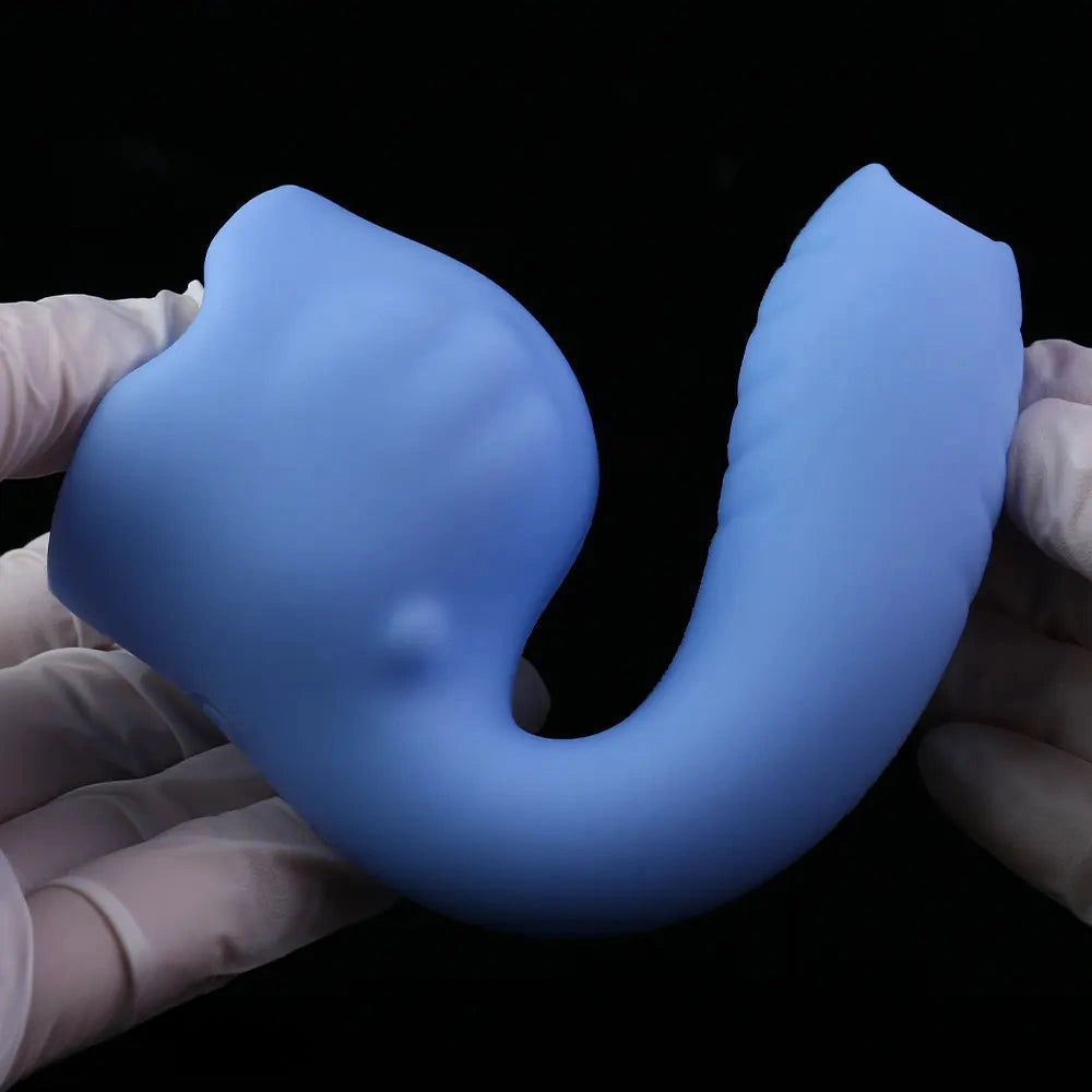 5.31in Cute Private Pet Vibe Bendable Elephant Trunk Auto Vibrating Dildo