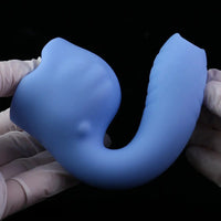 5.31in Cute Private Pet Vibe Bendable Elephant Trunk Auto Vibrating Dildo