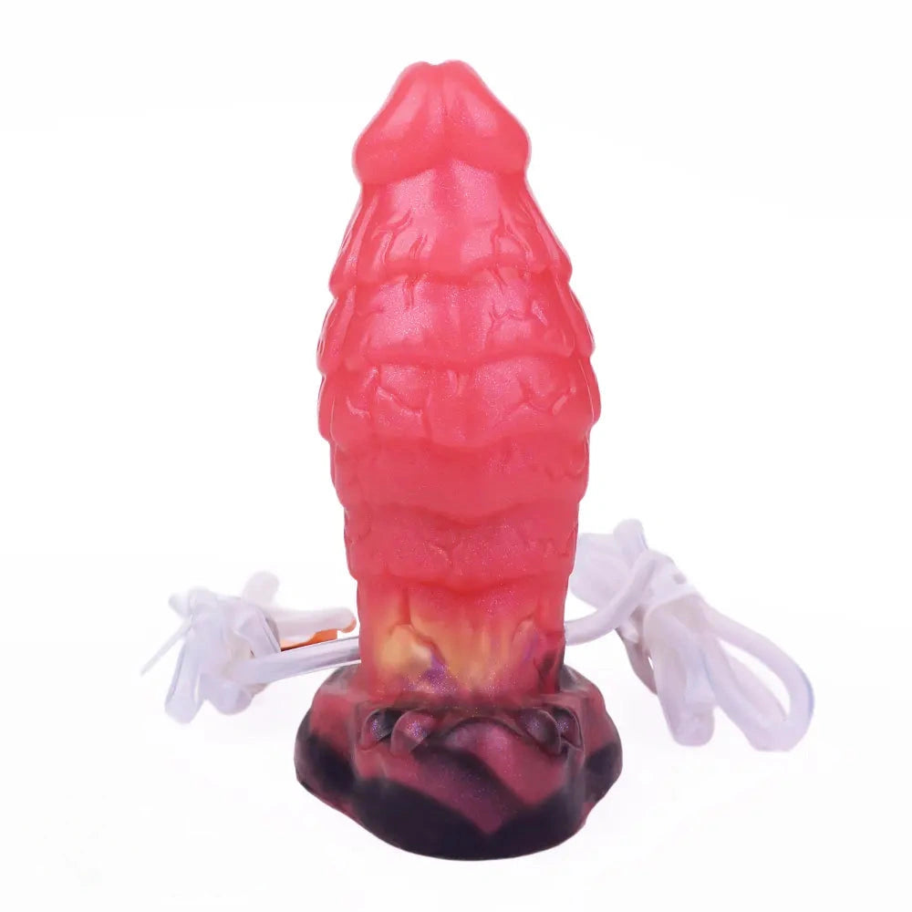 5.31in Fantasy Silicone Soft Inflatable Spraying Water Dildo For Anus Clit
