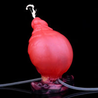 5.31in Fantasy Silicone Soft Inflatable Spraying Water Dildo For Anus Clit