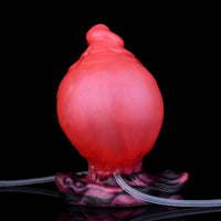 5.31in Fantasy Silicone Soft Inflatable Spraying Water Dildo For Anus Clit