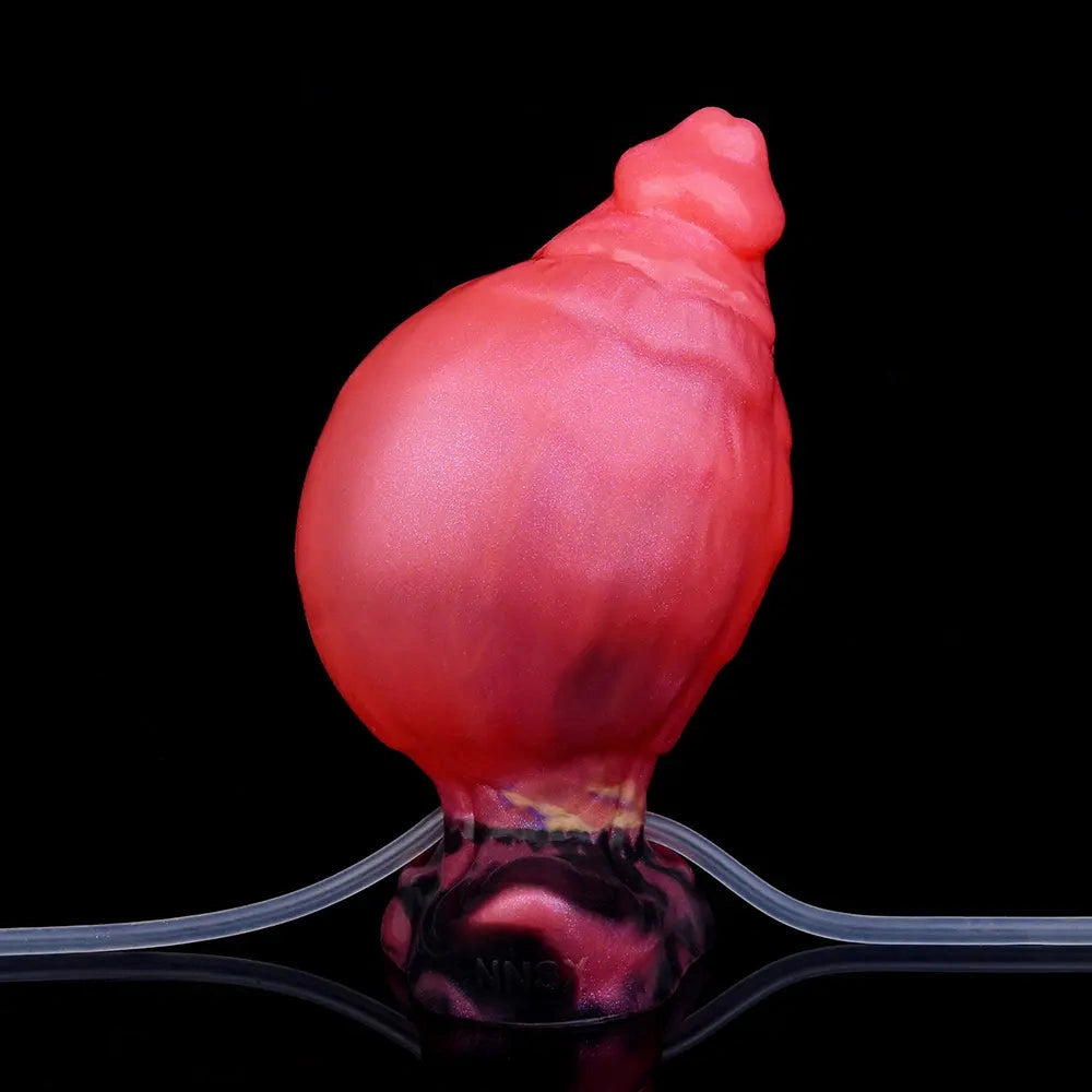 5.31in Fantasy Silicone Soft Inflatable Spraying Water Dildo For Anus Clit