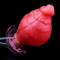 5.31in Fantasy Silicone Soft Inflatable Spraying Water Dildo For Anus Clit