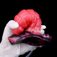5.31in Fantasy Silicone Soft Inflatable Spraying Water Dildo For Anus Clit