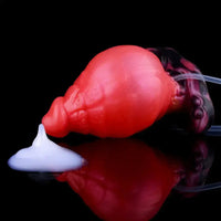 5.31in Fantasy Silicone Soft Inflatable Spraying Water Dildo For Anus Clit