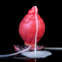 5.31in Fantasy Silicone Soft Inflatable Spraying Water Dildo For Anus Clit