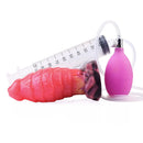 5.31in Fantasy Silicone Soft Inflatable Spraying Water Dildo For Anus Clit