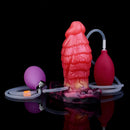 5.31in Fantasy Silicone Soft Inflatable Spraying Water Dildo For Anus Clit