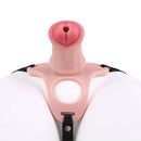 5.31in Silicone Horse Animal Cock Cage Strap on Chastity Dildo With Lock