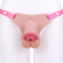 5.31in Silicone Horse Animal Cock Cage Strap on Chastity Dildo With Lock