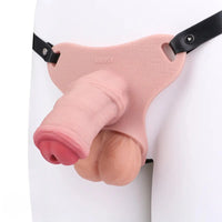 5.31in Silicone Horse Animal Cock Cage Strap on Chastity Dildo With Lock