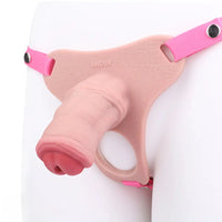 5.31in Silicone Horse Animal Cock Cage Strap on Chastity Dildo With Lock
