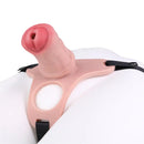 5.31in Silicone Horse Animal Cock Cage Strap on Chastity Dildo With Lock