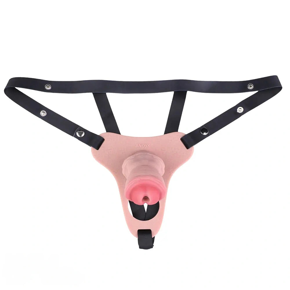 5.31in Silicone Horse Animal Cock Cage Strap on Chastity Dildo With Lock