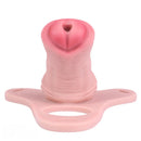 5.31in Silicone Horse Animal Cock Cage Strap on Chastity Dildo With Lock