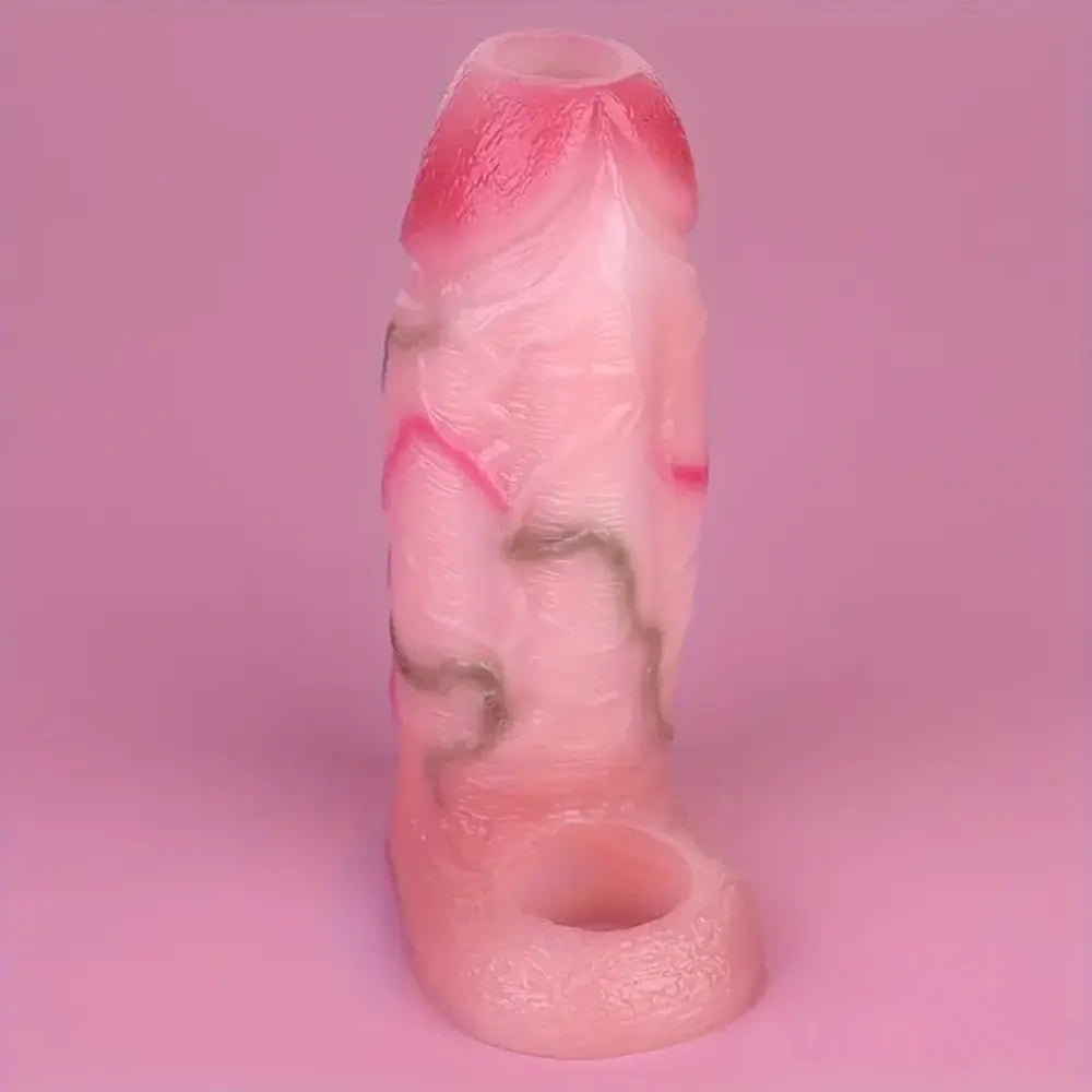 5.31in Silicone Soft Dildo Sleeve Flexible Penis Extender For Sex Orgasm