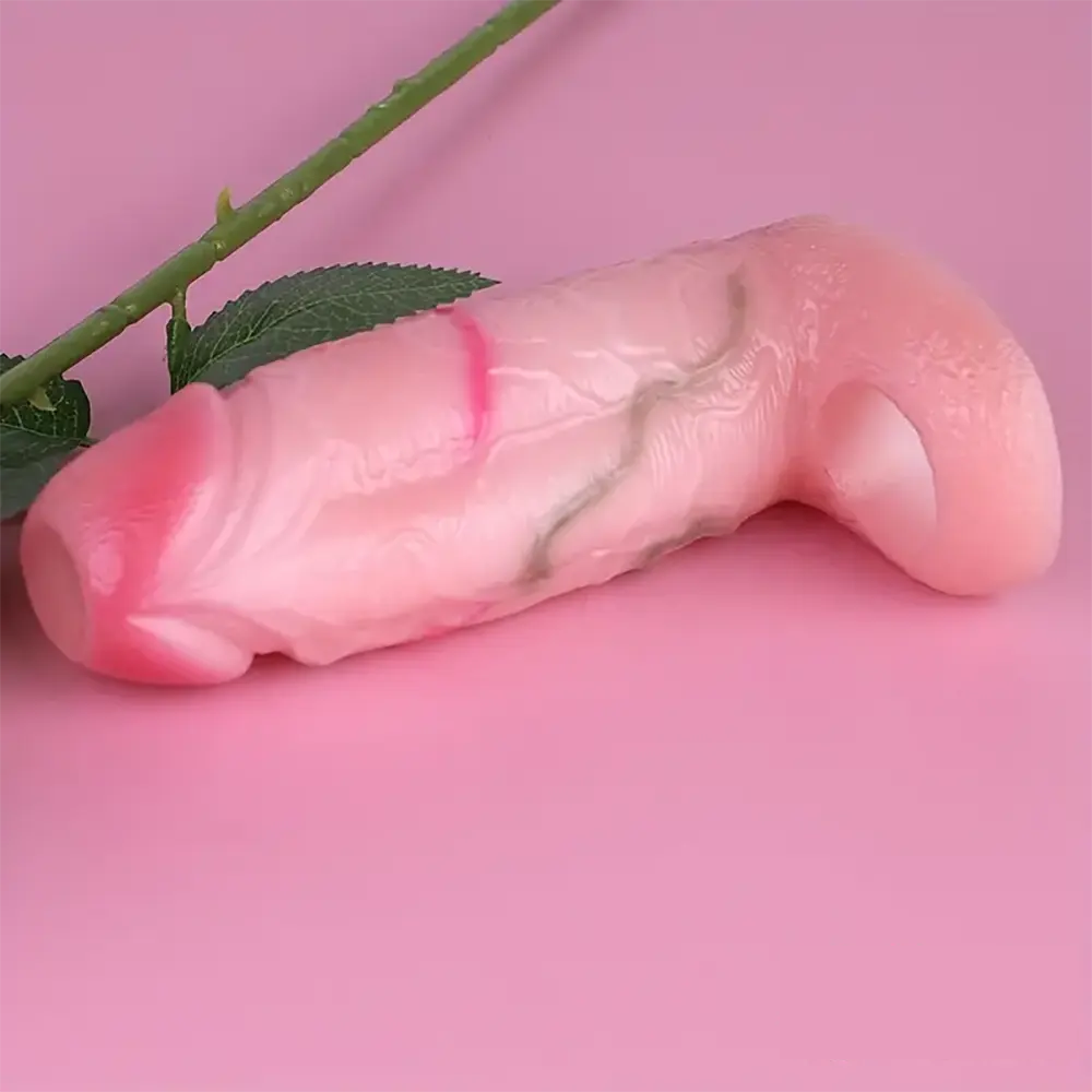 5.31in Silicone Soft Dildo Sleeve Flexible Penis Extender For Sex Orgasm