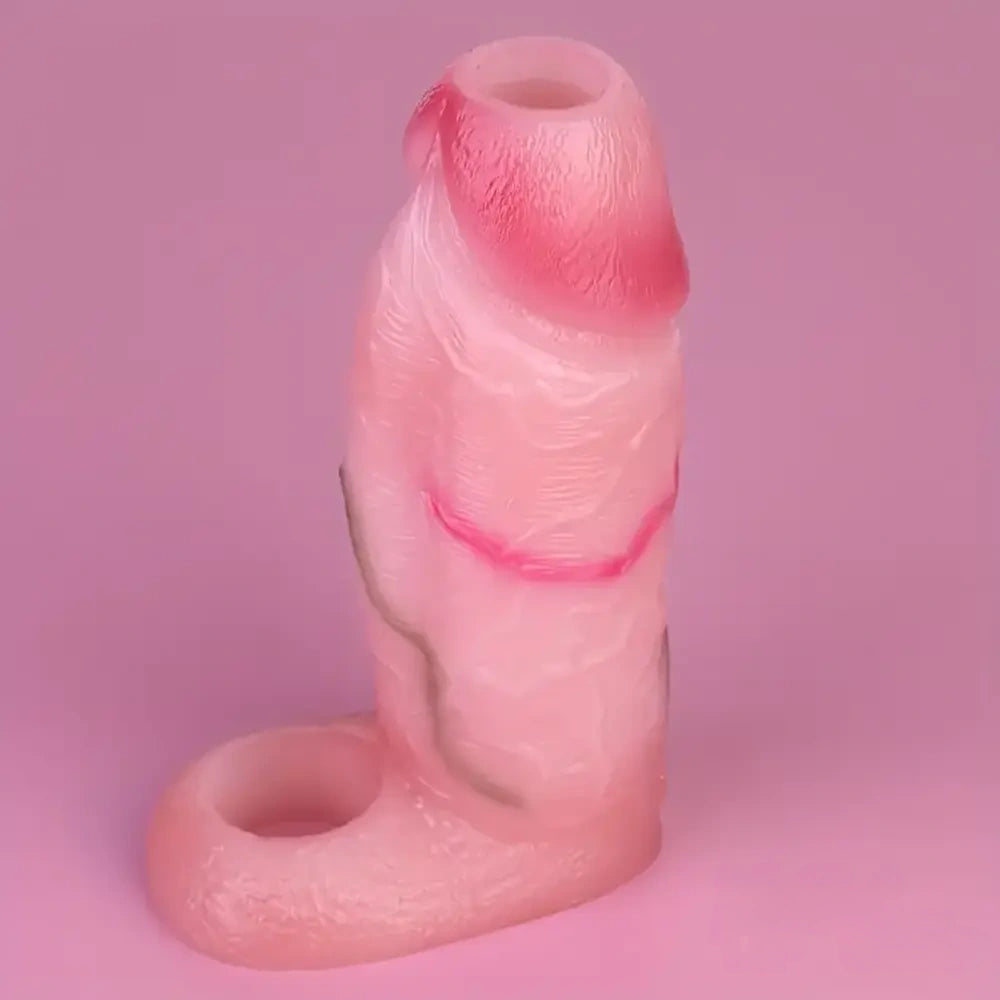 5.31in Silicone Soft Dildo Sleeve Flexible Penis Extender For Sex Orgasm