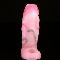 5.31in Silicone Soft Dildo Sleeve Flexible Penis Extender For Sex Orgasm