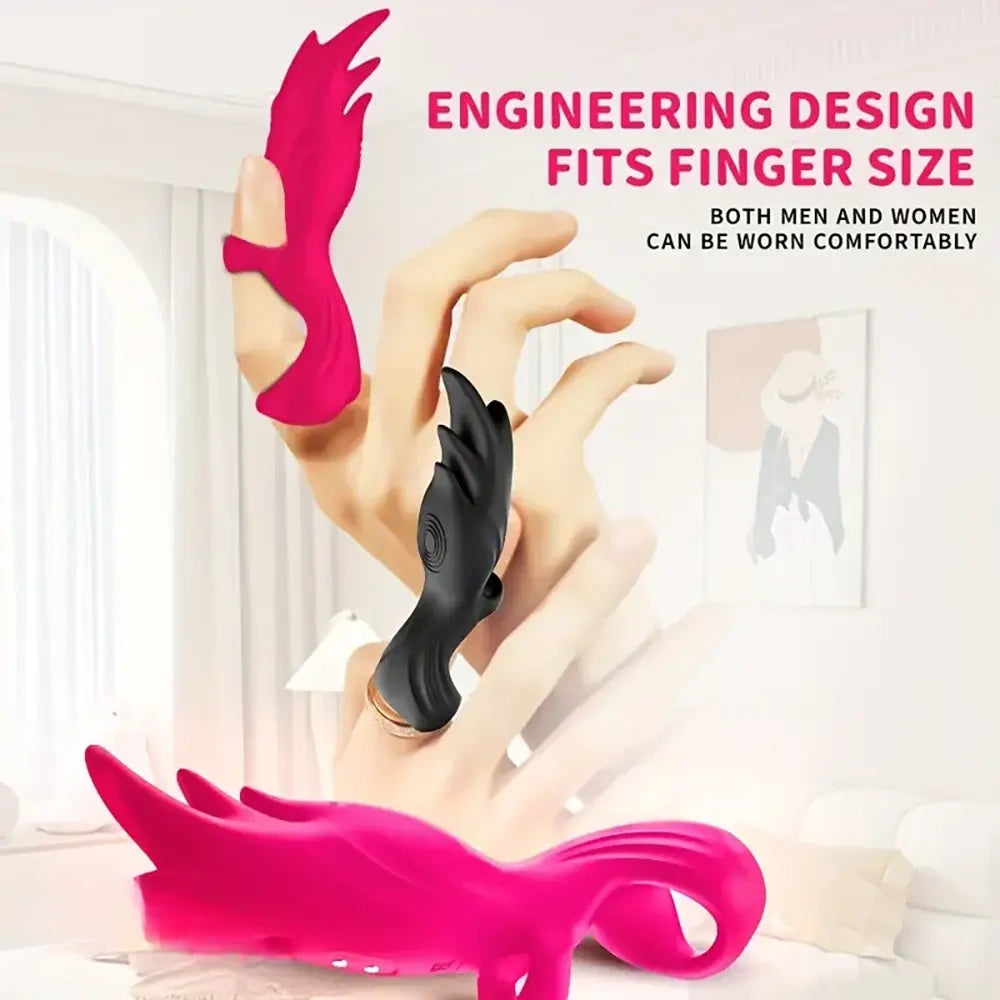 5.31in Vibrating Finger Small Silicone Dildo For G-spot Clitoral Sex Toy