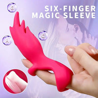 5.31in Vibrating Finger Small Silicone Dildo For G-spot Clitoral Sex Toy