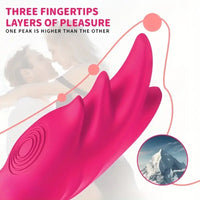 5.31in Vibrating Finger Small Silicone Dildo For G-spot Clitoral Sex Toy