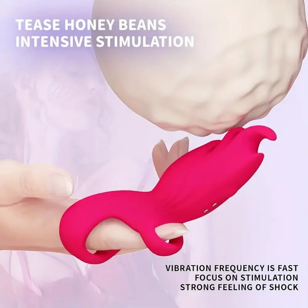 5.31in Vibrating Finger Small Silicone Dildo For G-spot Clitoral Sex Toy