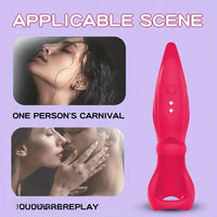 5.31in Vibrating Finger Small Silicone Dildo For G-spot Clitoral Sex Toy