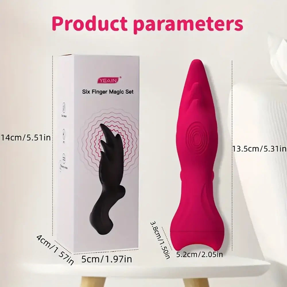 5.31in Vibrating Finger Small Silicone Dildo For G-spot Clitoral Sex Toy