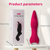 5.31in Vibrating Finger Small Silicone Dildo For G-spot Clitoral Sex Toy