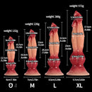 5.39in 6.49in 7.95in 9.05in Triple Ended Dog Knot Animal Fantasy Dildo