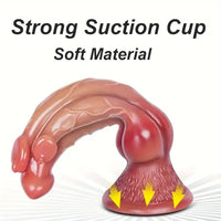 5.39in 6.49in 7.95in 9.05in Triple Ended Dog Knot Animal Fantasy Dildo