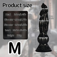 5.39in 6.49in 7.95in 9.05in Triple Ended Dog Knot Animal Fantasy Dildo