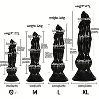5.39in 6.49in 7.95in 9.05in Triple Ended Dog Knot Animal Fantasy Dildo