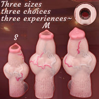 5.39in 6.73in 6.96in Dog Knot Penis Sleeve Dildo Reusable Penis Sleeve