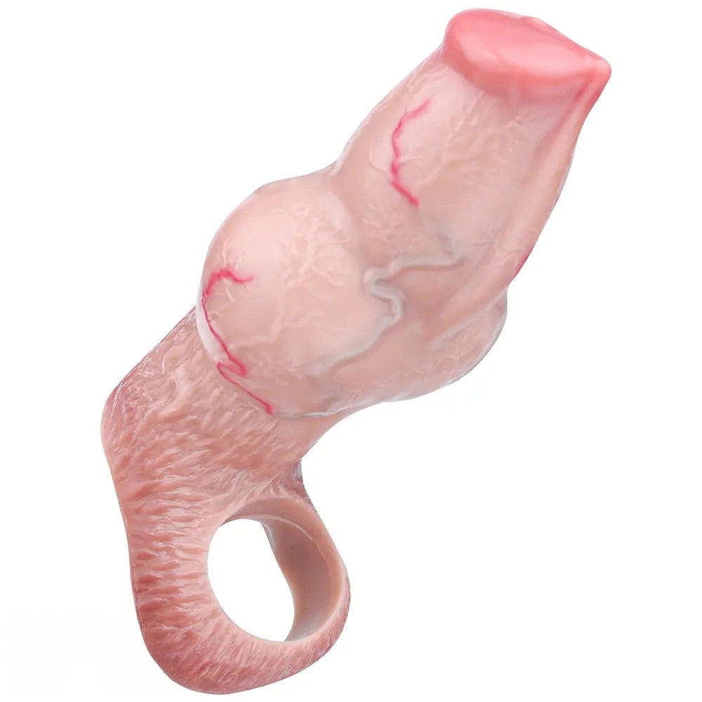 5.39in 6.73in 6.96in Dog Knot Penis Sleeve Dildo Reusable Penis Sleeve
